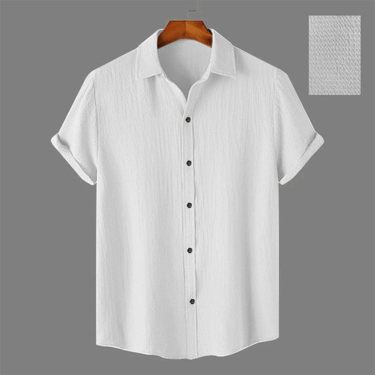 Men Casual Wear White Cotton Structured Shirt - Shopping-search