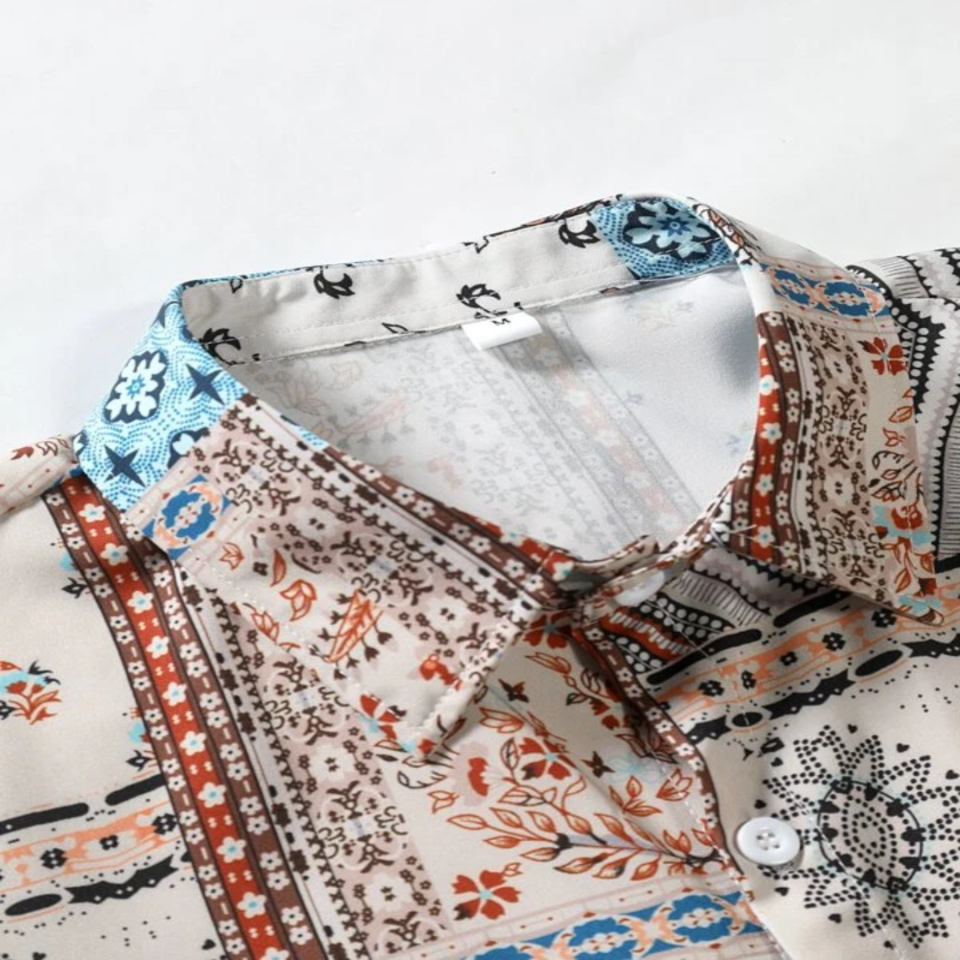 White Casual Printed Shirt for Men