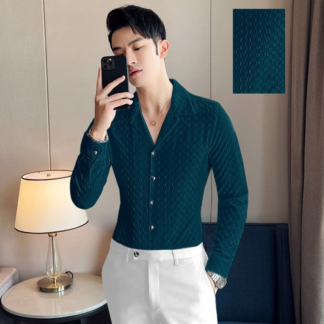 Dark Green Stylish Full Sleeve Casual Wear Shirt For Men - Shopping-Search