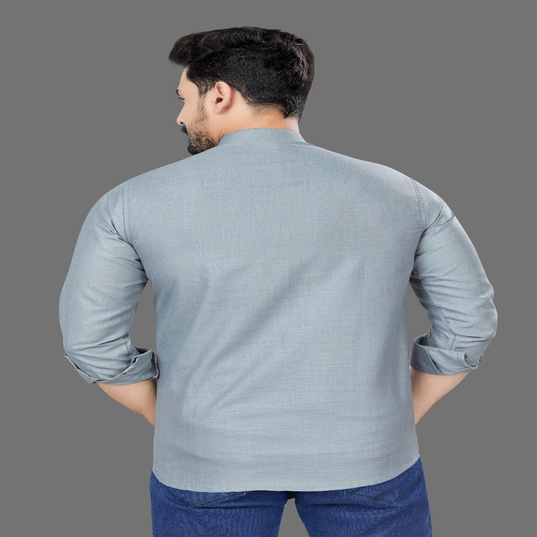 Grey Color Short Kurta - Shopping-search