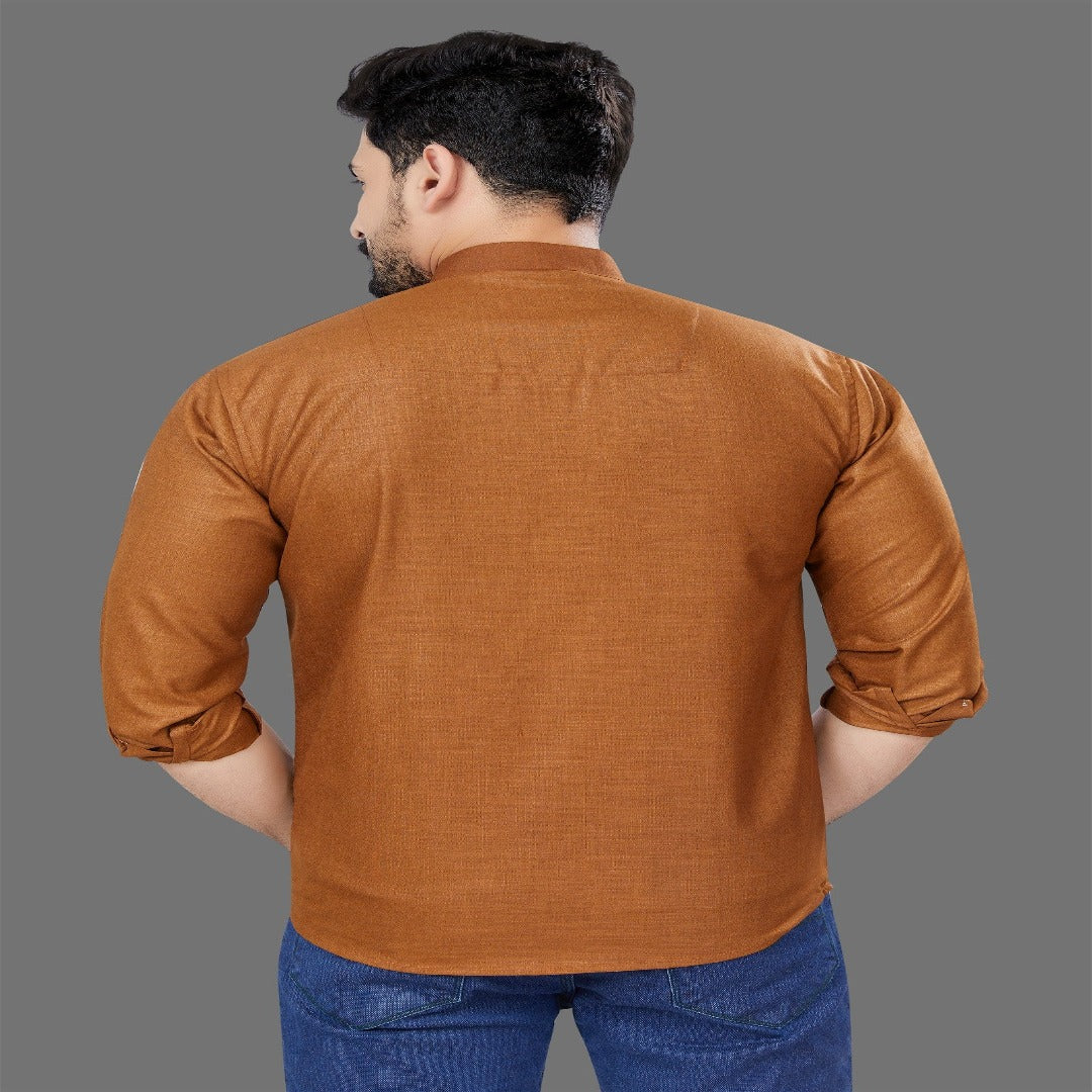 Light Brown Short Kurta - Shopping-search