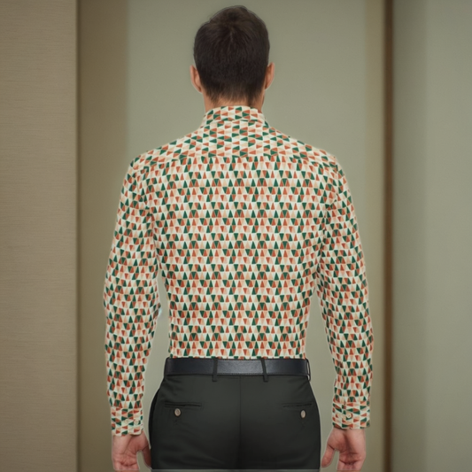 Modern Abstract Shirt – Slim Fit Casual