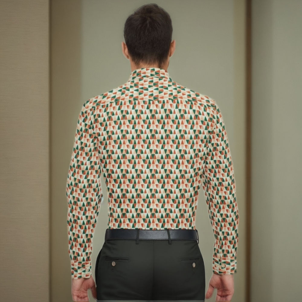 Modern Abstract Shirt – Slim Fit Casual