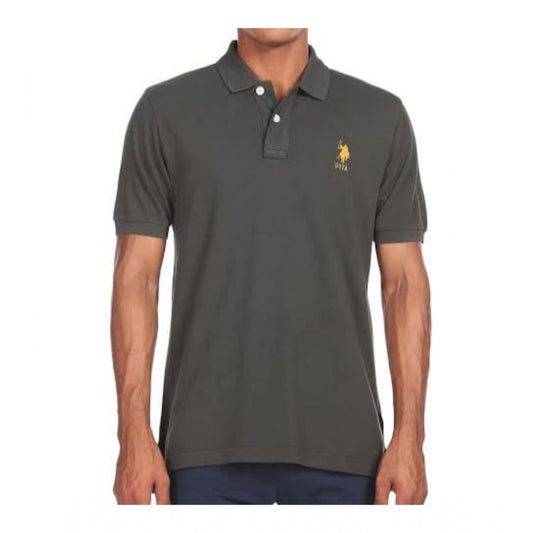 Men's Signature Cotton Polo – Sleek Dark Grey