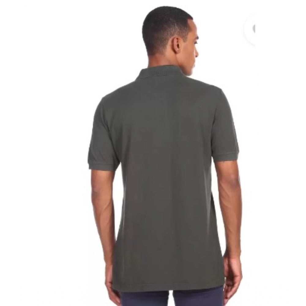 Men's Signature Cotton Polo – Sleek Dark Grey