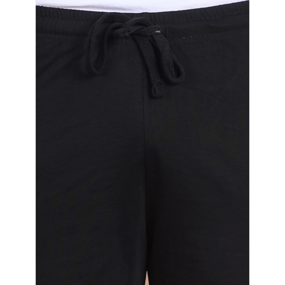 Black pants with a drawstring on a white background