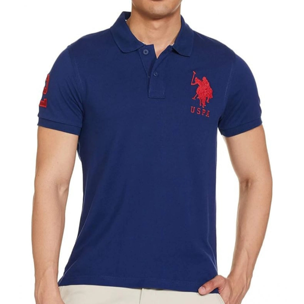 Men's Premium Cotton Polo – Classic Dark Blue