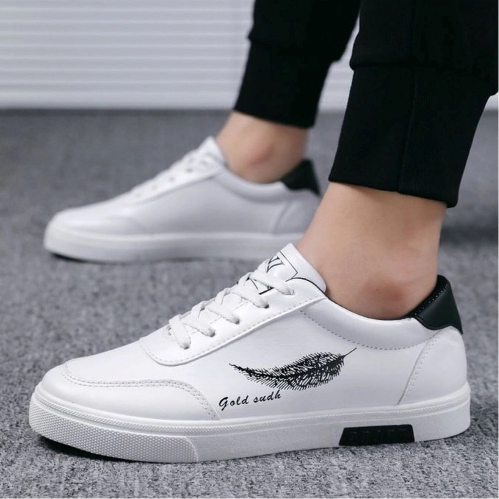 Casual Sneaker Synthetic Lace-ups Casual Shoes (White)